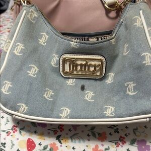 Juicy Couture Blue and Cream Women's Bag